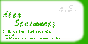 alex steinmetz business card